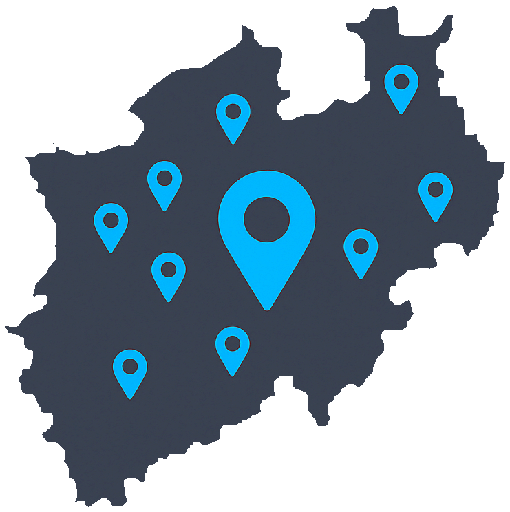 NRW Karte - Unsere Kunden lokal